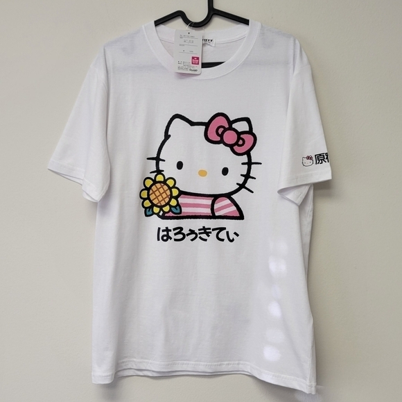 Sanrio Hello Kitty Sunflower t-shirt White L - Picture 6 of 6